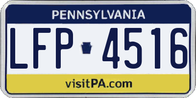 PA license plate LFP4516