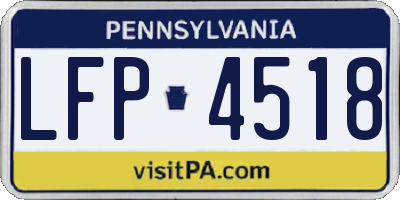 PA license plate LFP4518