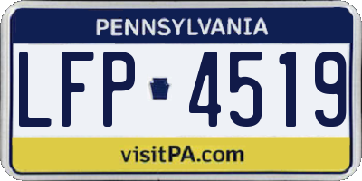 PA license plate LFP4519
