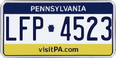 PA license plate LFP4523