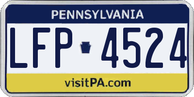 PA license plate LFP4524