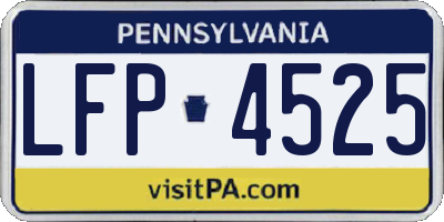 PA license plate LFP4525