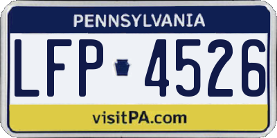 PA license plate LFP4526