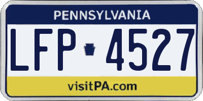 PA license plate LFP4527