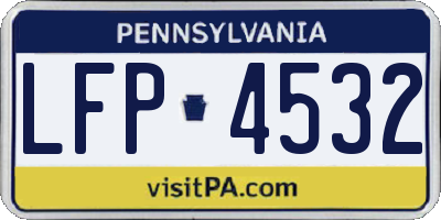 PA license plate LFP4532