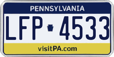 PA license plate LFP4533