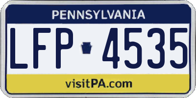 PA license plate LFP4535