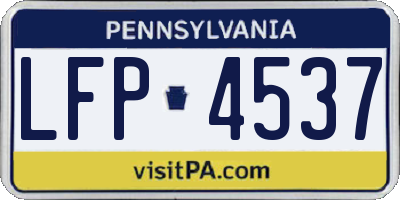 PA license plate LFP4537