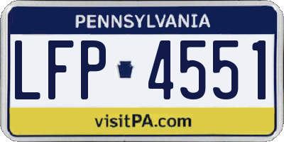 PA license plate LFP4551