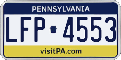 PA license plate LFP4553