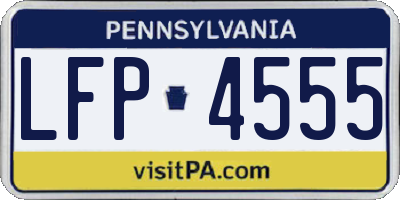 PA license plate LFP4555