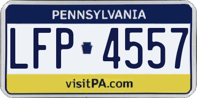 PA license plate LFP4557