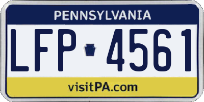 PA license plate LFP4561