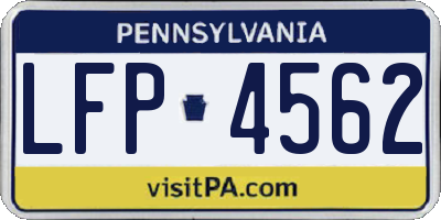PA license plate LFP4562