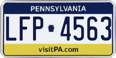 PA license plate LFP4563