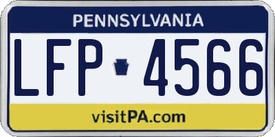 PA license plate LFP4566