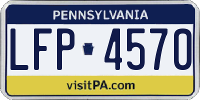 PA license plate LFP4570