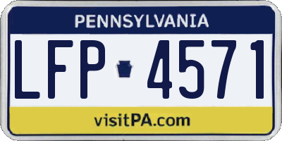 PA license plate LFP4571