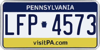 PA license plate LFP4573