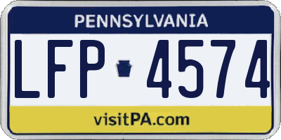 PA license plate LFP4574