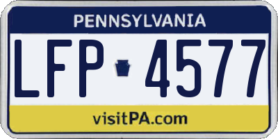 PA license plate LFP4577