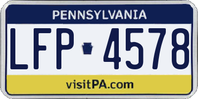 PA license plate LFP4578