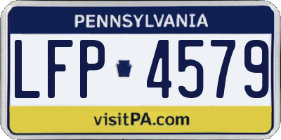 PA license plate LFP4579