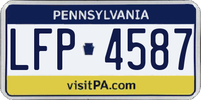 PA license plate LFP4587