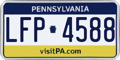PA license plate LFP4588