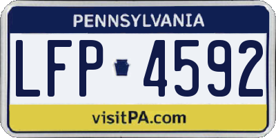 PA license plate LFP4592