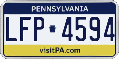 PA license plate LFP4594