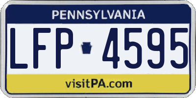 PA license plate LFP4595