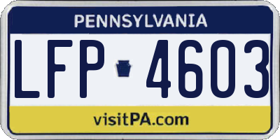 PA license plate LFP4603