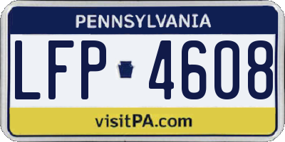 PA license plate LFP4608