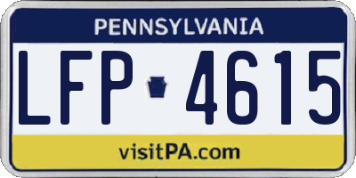 PA license plate LFP4615