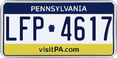 PA license plate LFP4617