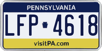 PA license plate LFP4618