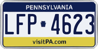 PA license plate LFP4623