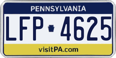 PA license plate LFP4625