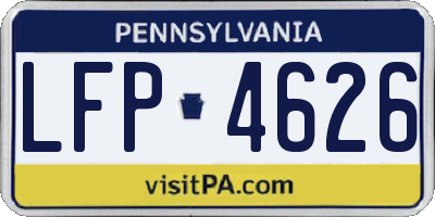 PA license plate LFP4626
