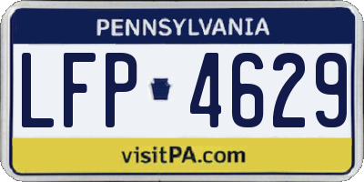 PA license plate LFP4629