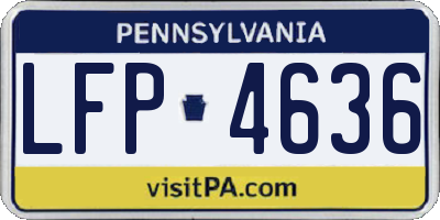 PA license plate LFP4636