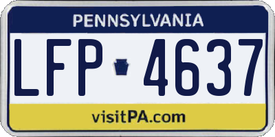 PA license plate LFP4637