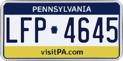 PA license plate LFP4645