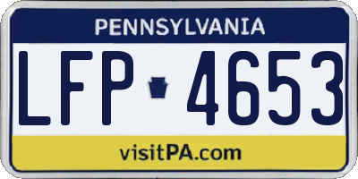 PA license plate LFP4653