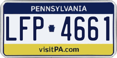 PA license plate LFP4661