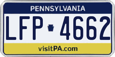 PA license plate LFP4662