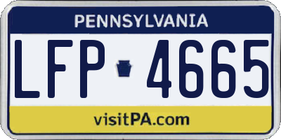 PA license plate LFP4665