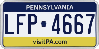 PA license plate LFP4667