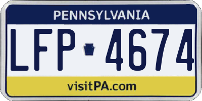 PA license plate LFP4674